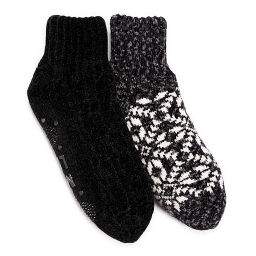 MUK LUKS Women's Chenille Cabin Socks (2 Pair Pack)2