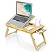 Price comparison product image Zipom 100% Portable Bamboo Laptop Stand Foldable Desk Notebook Table Laptop Bed Tray Bed Table, play games on bed Table with Drawer (21.5in-flower)