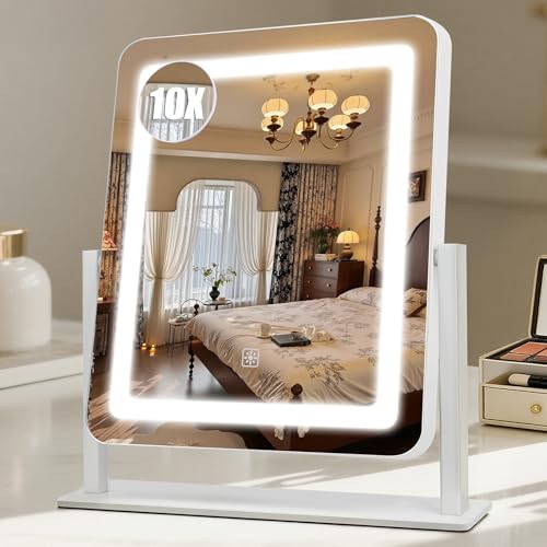 Vanity Mirror with Lights, 12.2"×15" Large LED Makeup Mirror with