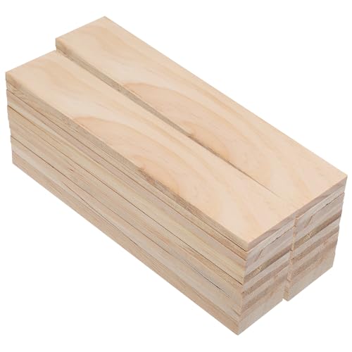 OSALADI 30 Unidades Tableros Rectangulares de Madera de Pino sin Acabado para Manualidades, Fácil de Cortar, Color Caqui, Material Madera Natural para Decoración y Pintura