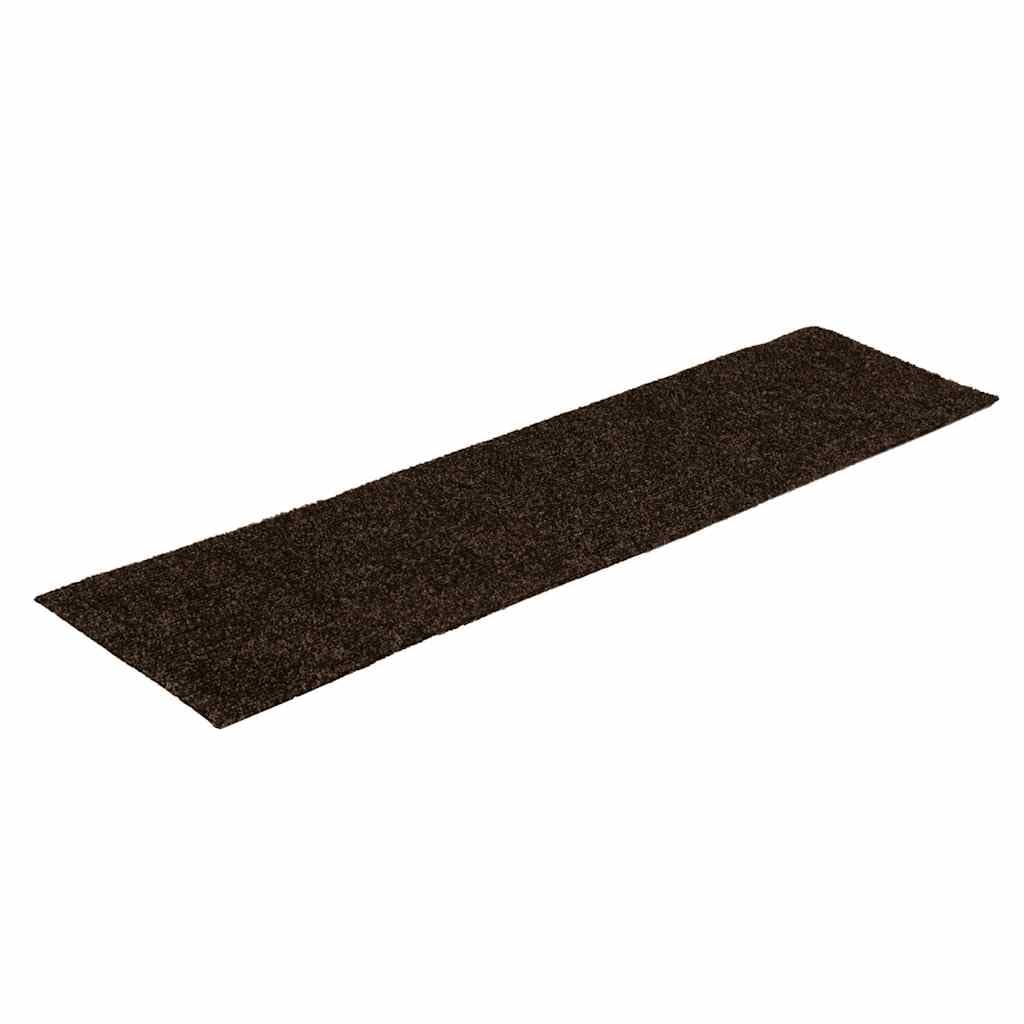 Lot de 30 tapis d'escalier autocollants Marron 76 x 20 cm