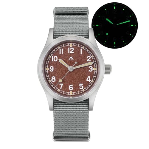 Image of Militado ML12 38mm Mens Watch - Sweep Hand VH31 Mecha-Quartz Movement Domed Sapphire Crystal Quartz Watch C3 Luminous 100M Waterproof