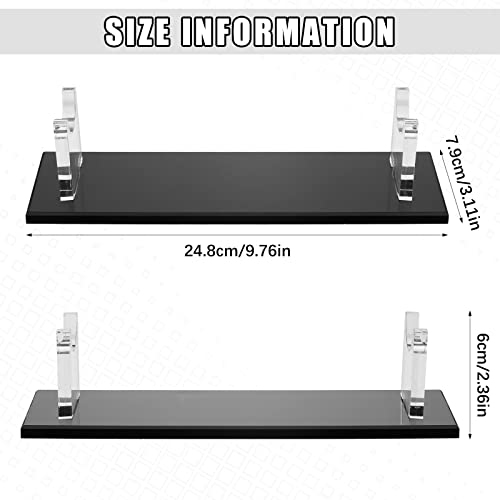 Yalikop Sword Stand 2 Pieces Acrylic Sword Stand Desktop Sword Holder Decorative Sword Stand Display Fixed Display Rack For Sword Table Decoration (Black) #TOP1