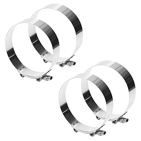 LTI-DIRECT Universal Size Range 4.17"-4.48" T Bolt Clamp 304 Stainless Steel for 4" Hose (106-114mm 4 Pack) Cover