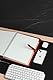 Leather Pad Folio, Executive Folio A4, Echtes Leder Portfolio, Professioneller Notizbuchhalter, Leder Business Ordner für Damen und Herren (Rot)