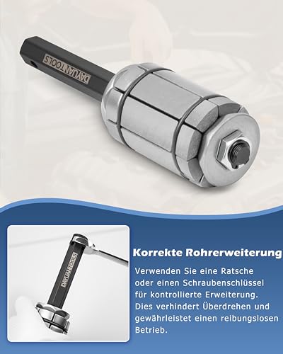 DAYUAN 3 tlg. 1-1/8\ bis 3-1/2\ Universal Auspuffrohr-Expander, Auspuff Rohrweiter Set Rohraufweiter für Auspuffrohr Ø 29 bis 89 mm, Aufweiter für Auspuffrohre