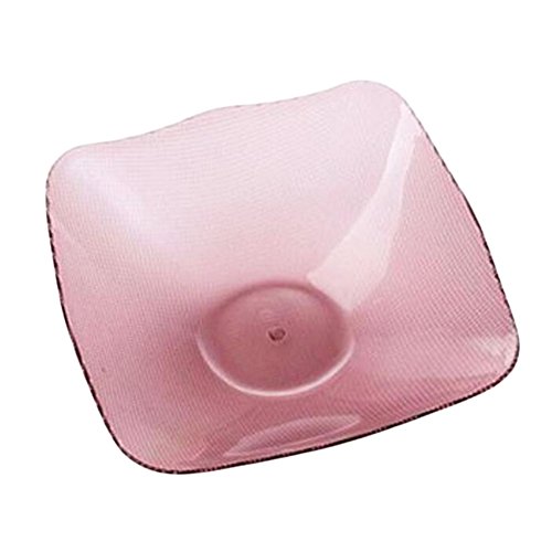 Black Temptation Square Creative Transparent Dessert Plate Fruit Container -Purple