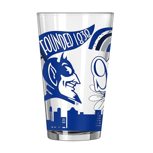 Image of Logo Brands NCAA 16 oz Pint Glass - Durable Glass With Bold Team Color- Chip-Resistant Rim Drinkware For Fans, Tailgates, Home Bars & Everyday Use