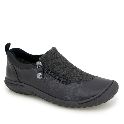 Image of JBU Women's Elodie Comfortable Casual Flexible Arch Support APMA Accepted Side-Zip Walking Flat