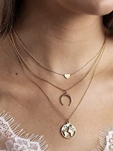 Image of Vembley Stunning Gold Plated Layered Pendant Necklace For Women and Girls