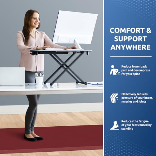 Image of 0.8 inch Thick Kitchen Mat Cushioned Anti Fatigue Rug Comfort Floor Mats | Water-Resistant, Non-Slip, Easy to Clean Comfort Floor Mat for Kitchen, Sink & Office, Multiple Colors & Sizes, 70 inch x 24 inch