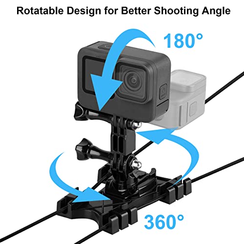 Fence Mount For Gopro Hero Action Camera Chain Link Backstop Fence Mount For Mevo Start, Iphone, Smart Phones For Recording Baseball Softball Tennis Football Games (With Backup Rope) #TOP1