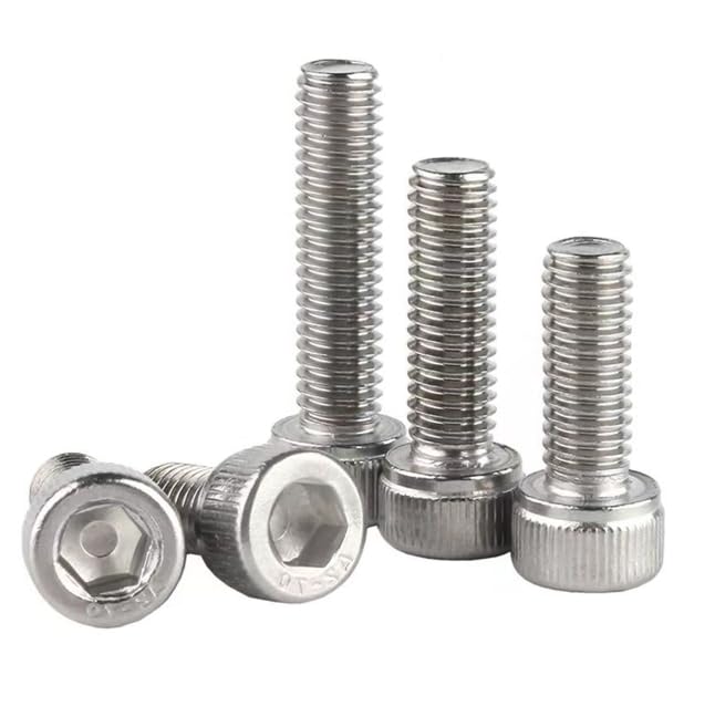 60Pcs M4-0.7x22mm Hex Socket Head Cap Screws Bolts, 304 Stainless Steel 18-8, Allen Socket Drive,Bright Finish, Full Threads