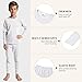 American Trends Boys Thermal Underwear Kids Long Johns Thermal Set Fleece Lined Base Layer Soft Warm Winter Thermals Sets for Toddler White 5T-6T