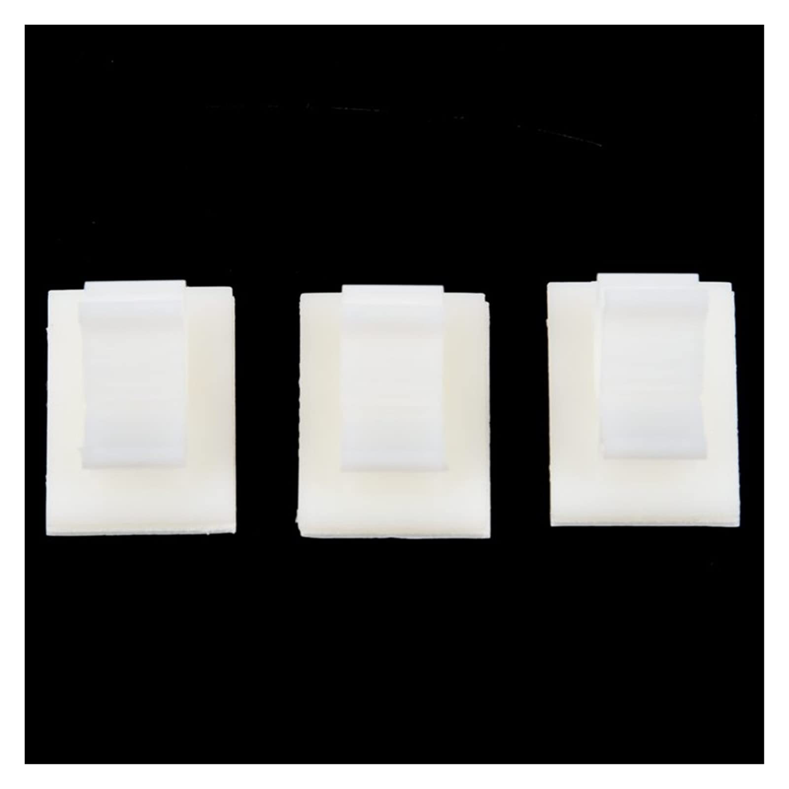 Haushaltsgeräte Heiße Kabelclips, 50 Stück Drahtclips mit 3 Metern Selbstklebende einstellbare Autodrähte Halter Kabelklemmen Kabelbinderhalter (Color : White)