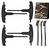 Cotkkstt 7 Pack All-in-One Skate Tool Kit, 4 Multi-Function Skateboard Tool T-Type Wrench with Screwdriver. Essential Skateboard Accessories for Longboards and Skateboard for Adults Repair