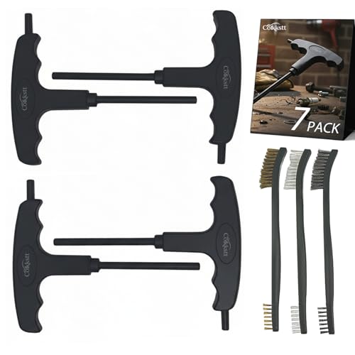 Cotkkstt 7 Pack All-in-One Skate Tool Kit, 4 Multi-Function Skateboard Tool T-Type Wrench with Screwdriver. Essential Skateboard Accessories for Longboards and Skateboard for Adults Repair