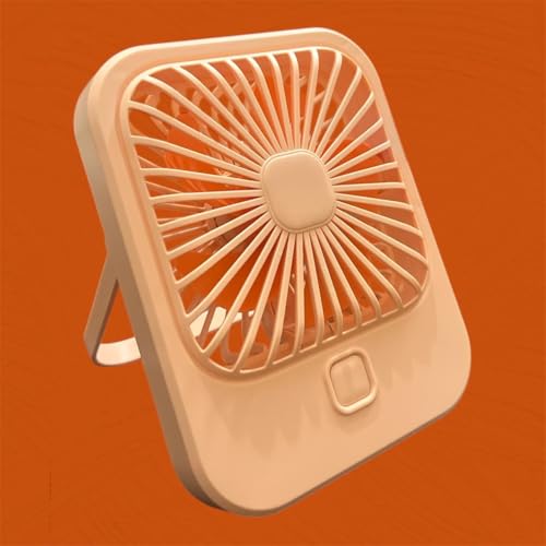 Image of Litehom Small Desk Fan, 2000mAh Rechargeable Fan Battery Powered, 180Foldable Portable Fan, 3 Speeds Adjustable USB Fan Silent Powerful for Home Office Travel Outdoor (PINK)