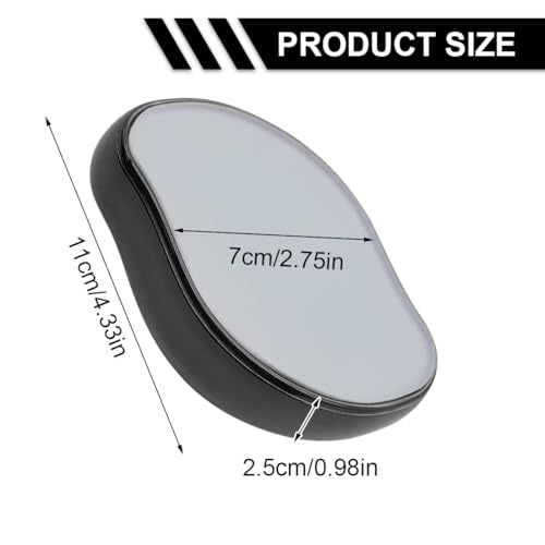 AEIOPRS 1 Pcs Crystal Haarentferner Nano Haarentferner Stein Damen Haarentfernung ohne Rasieren Epilierer Effekt für Glatte Haut Ohne Stoppeln Schwarz