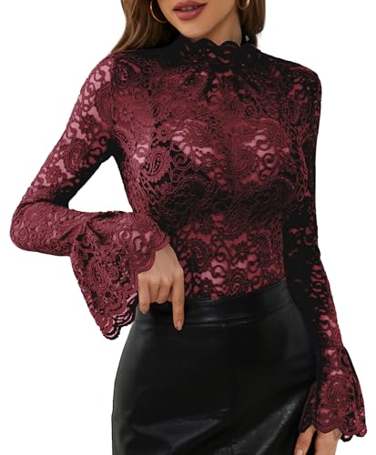 Questa camicetta di pizzo è adatta per la vita quotidiana, il lavoro, i viaggi, le feste, i festival musicali, i club e varie altre occasioni, assicurandoti un look elegante e seducente in ogni momento