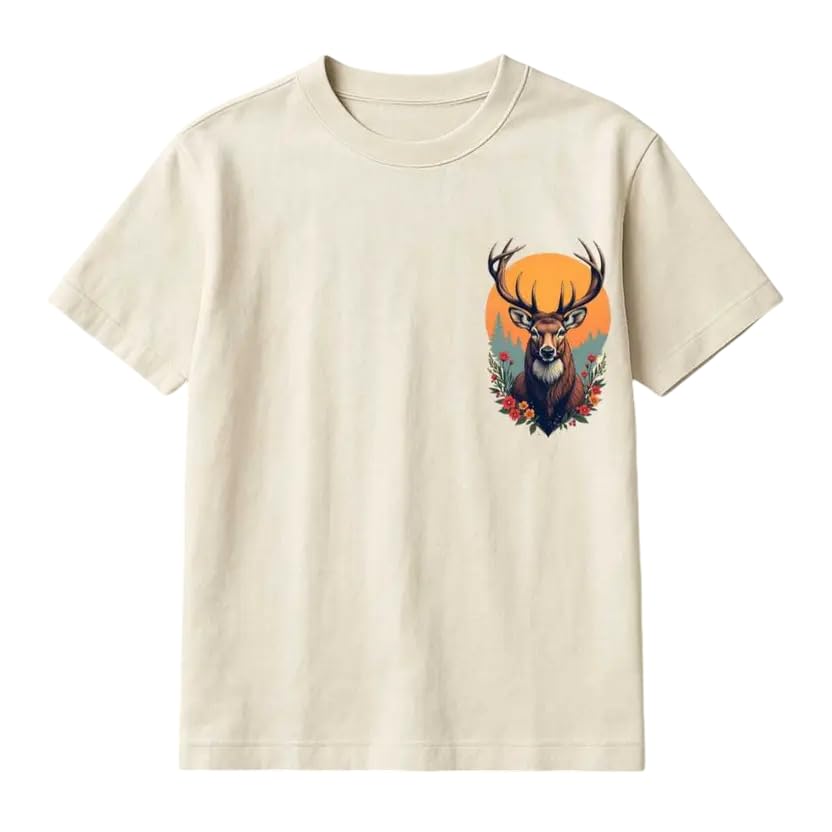 Buy DARK DEVIL Oversized Deer Graphic T-Shirt for Men | Premium