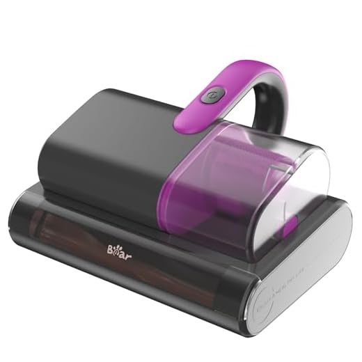 Bear Aspiratore acaro per materassi, aspirazione 15 kpa, 35000 giri/min, aspirapolvere con luce UV-C, combatte le cimici, rimuove il 99,9% di batteri, allergeni, cavo da 4 m