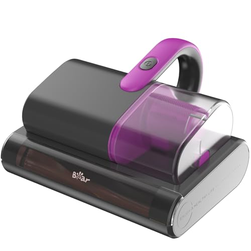 Bear Aspirateur anti-acariens matelas, 15 kpa, 35000 tr/min, UV-C, punaises de lit, 99,9 % bactéries, allergènes, 4 m