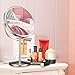 ALHAKIN 10x Magnifying Makeup Mirror, 8 Inch Tabletop Mirror with 1X/10X Magnification Double Sided, Standing Bathroom Makeup Mirror for Desk, Nickel