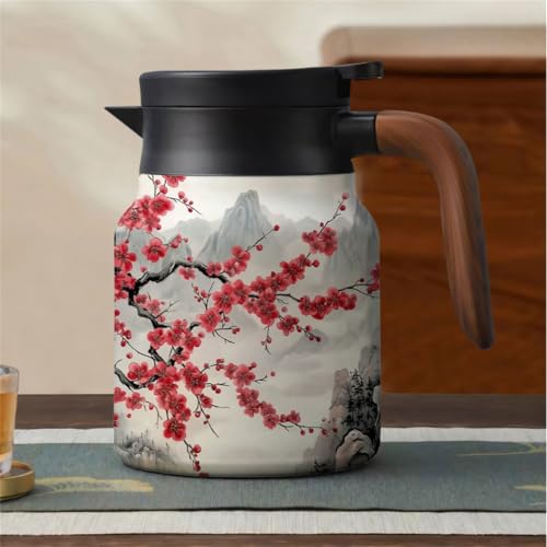 Hervidor de té aislado de 1000 ml con infusor térmico de acero 6