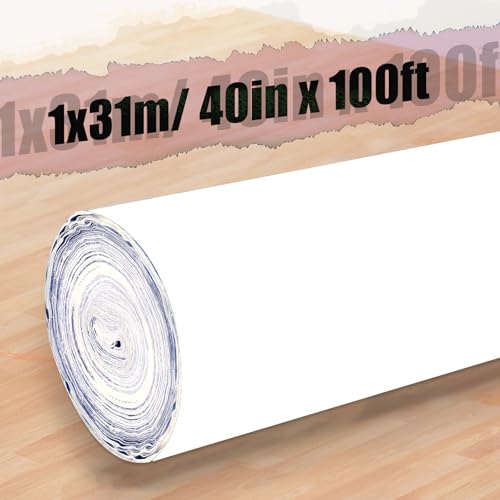 Image of 40 inchx100ft Floor Protector Film Roll Hardwood Temporary Renovation Cover