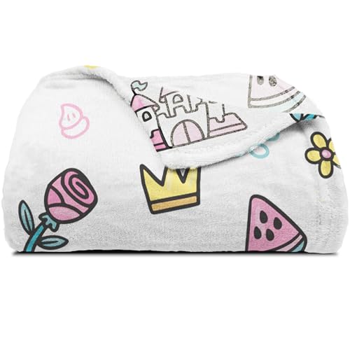 DALINA Textil - Manta para Sofá Infantil 130x160cm - Manta Terciopelo para Mascota - Manta Invierno Franela para Sofá, Cama, Viaje, Sala de Estar