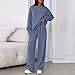 ZGHQHCDRH Sweatsuits Women 2 Piece Outfit Jogger Sets For Comfiest Airport Outfits Two Piece Sets For Women Crew Neck Sweatsuits Matching Loungewear Plus Size Fall Fashion Travel Tracksuit (Blue,XL)