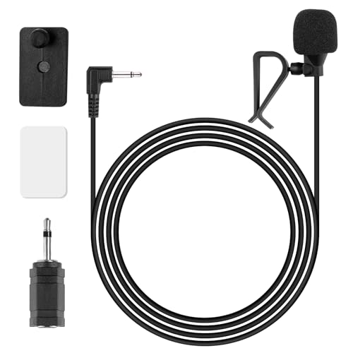 SolidSS 1 Set 3.5mm Plug Car Microphone,Handsfree Dash Car Stereo Receiver, Compatible Vehicle Head Unit Enabled Audio Bluetooth Enabled Stereo Radio GPS DVD