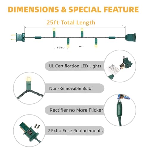 Blunem ‎‎REC5-25-2B Warm White Led Christmas Lights thumb #2
