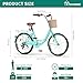 YITAHOME Beach Cruiser Bike for Women, 24 & 26 inch Commute Bike for Adults, 1 & 7 Speed Womens Bicycle with Basket Adjustable Seat, Multiple Color