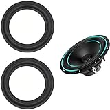 LinaLife 4 inch Speaker Foam Surround Repair Kit, 90mm Perforated Rubber Edge Rings Replacement Parts