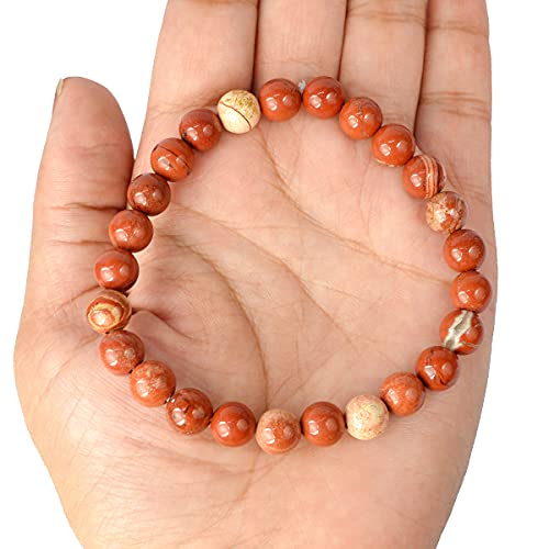 Image of Reiki Crystal Products Certified Natural Crystal Stone 8 mm Round Beads Bracelet for Men & Women | Reiki Charged Gemstone Bracelet | Multiple Stone Variants Available