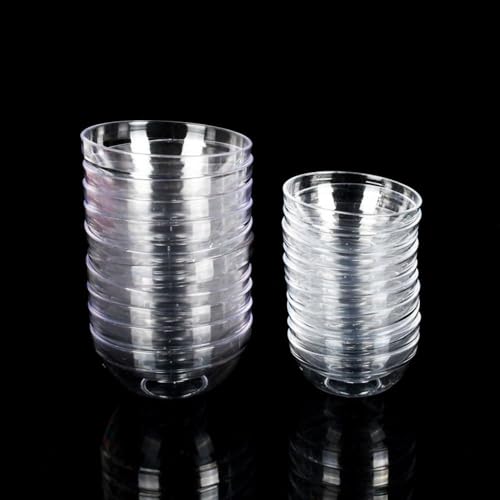 Juego de 10 tazones plásticos transparentes para mezclar miniatura 7