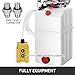 VEVOR Hydraulic Power Unit 6 Quart Hydraulic Pump Double Acting DC12V Hydraulic Power Pack for Dump Truck Dump Trailer SAE6 Port with Plastic Reservoir