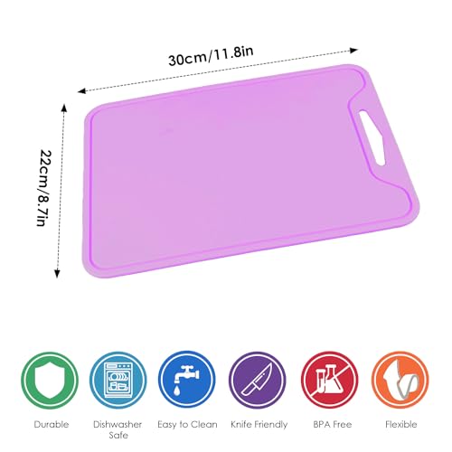 Tabla de cortar rectangular de silicona con ranura para jugos miniatura 2