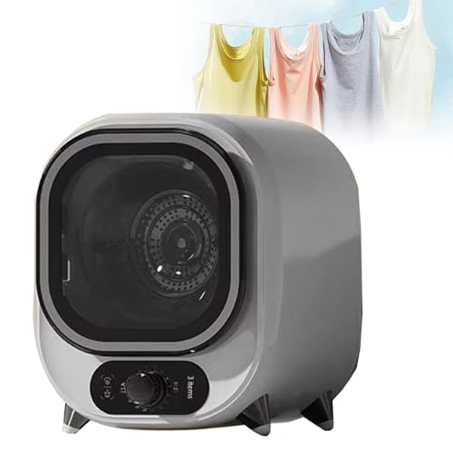 ELIKBH Secadora de Ropa por Condensación, Mini Secadora Centrifugada, 5 Modos de Secado, Carga de 0,8 kg, Secadora de Condensador Portátil Pequeña, para Uso en Encimera o Montado en la Pared(White)