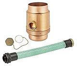 regensammler kupfer 80 mm + Auf Anfrage (mit Aufpreis) ist der Anschlußschlauch in jeder gewünschter Länge lieferbar