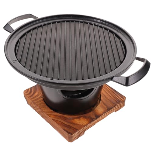 PartyKindom Parrilla Barbacoa Portátil de Aluminio para Camping y Barbacoa sin Humo Resistente y Fácil de Limpiar para Personas Exterior Interior