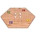 AmishToyBox.com Wooden Wahoo Marbles Game Board Set, Unpainted Holes, 16