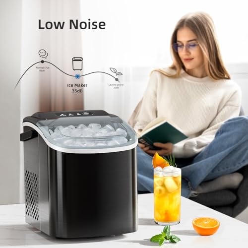 Image of Countertop Ice Maker Antarctic Star Portable Ice Machine with Handle