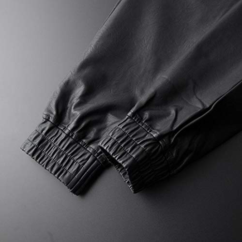 Idopy Men`s Faux Leather Jogger Elastic Waist Drawstring Pu Harem Pants (1904, 28) #TOP5