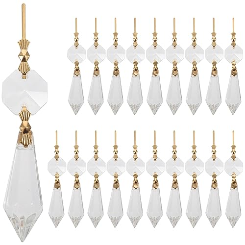 VILLCASE 20pcs Crystal Chandelier Pendants, Clear Crystal Glass Chandelier Sun Catcher