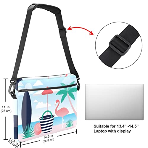 Bolso de mensajero para portátil de 13.3 resistente a golpes con protección acolchada rosa 5