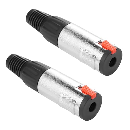 Conector de audio TRS 6.35mm bloqueo 2 piezas