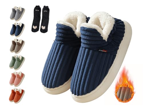 Pluffi The Cozy Stylish Slipper, Pluffi Slipper Booties Warm Plush Lining Slippers for Women and Men